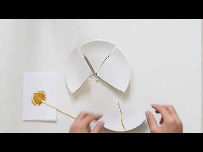 Kintsugi reparationssæt med lim og farvet guld til keramik