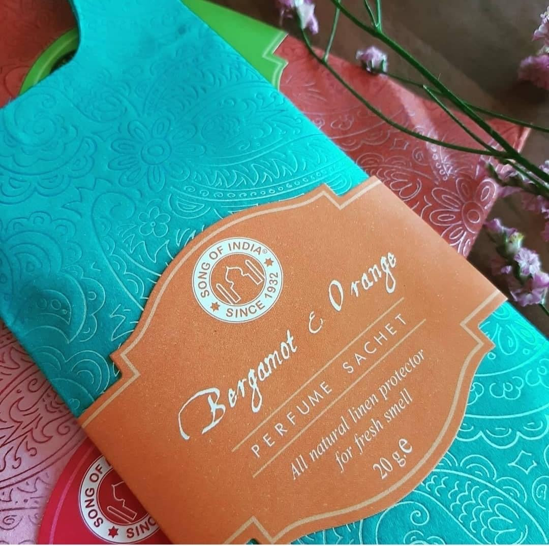 Bergamot &amp; Appelsin Duftpose m. Potpourri til skabe &amp; skuffer