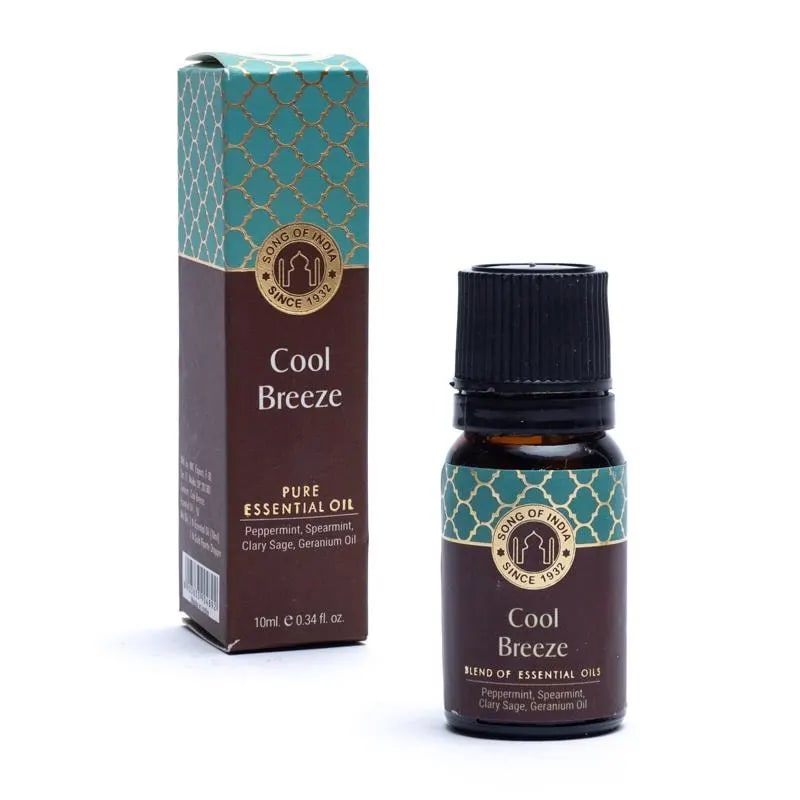 Cool Breeze - Æteriske olier, økologiske - Pebermynte, Mynte, Salvie &amp; Geranium - 10ml