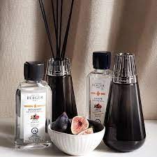 Maison Berger duftlampe sæt med Black Amphora og Sweet Fig refill