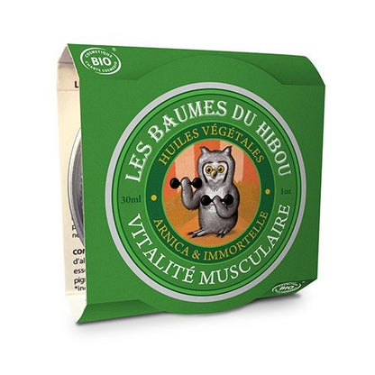 Owl Balm, Muscular Vitality - Balsam til muskelømhed  - Les Baumes du Hibou