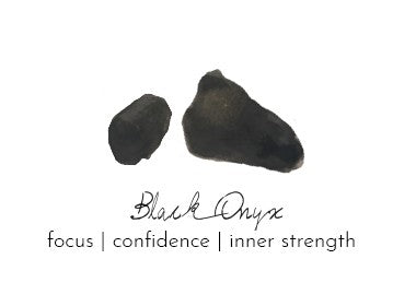 Black Onyx Krystal - Mini Tromlesten - Pose m. 100g.