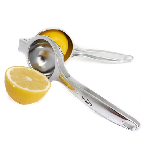 Citruspresser i rustfrit stål med citron