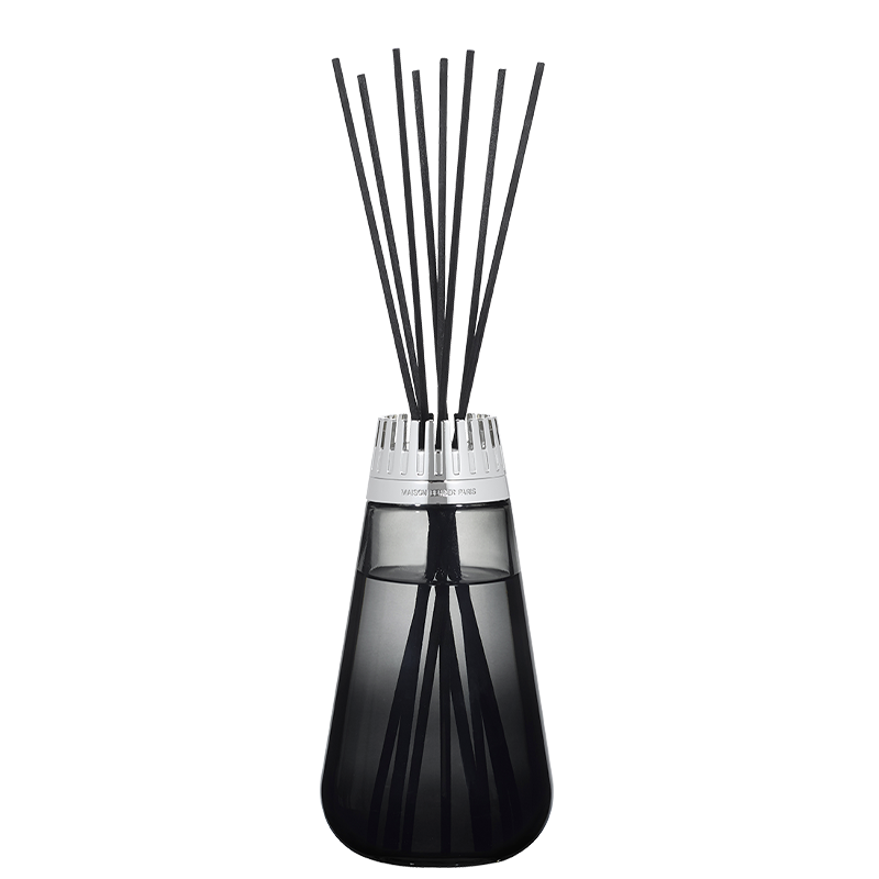 Sweet Fig Duftpinde - Amphora Flakon, Black &amp; 200ml. Duft Refill - Frugt duft - Maison Berger