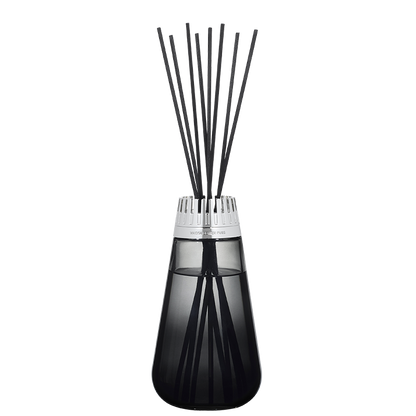 Sweet Fig Duftpinde - Amphora Flakon, Black &amp; 200ml. Duft Refill - Frugt duft - Maison Berger