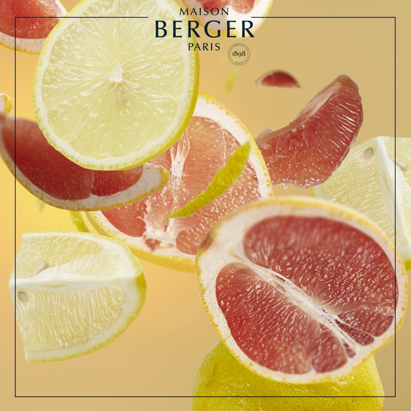 Maison Berger citrusduft med grapefrugt, citron og pink grapefruit, hjemmeduft