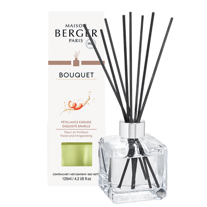 Maison Berger duftpinde med Exquisite Sparkle i glasflakon med sorte duftpinde