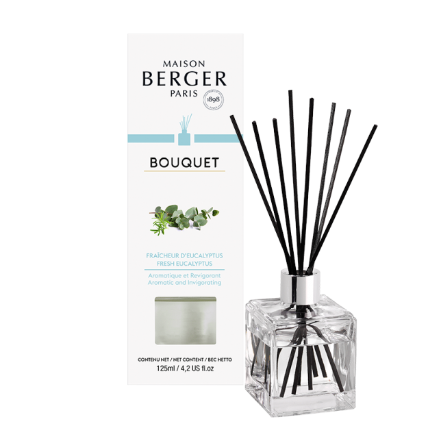 Fresh Eucalyptus - Flakon m. Duftpinde - Frisk duft - Maison Berger