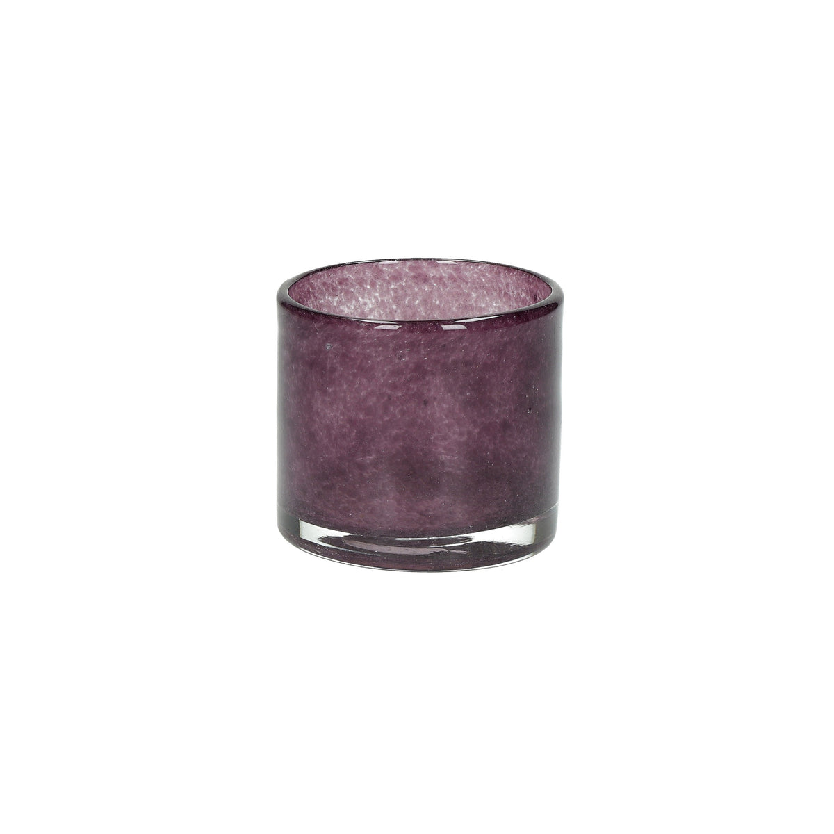 Hyacintglas &amp; Fyrfadsstage - Recycled Glas - Aubergine