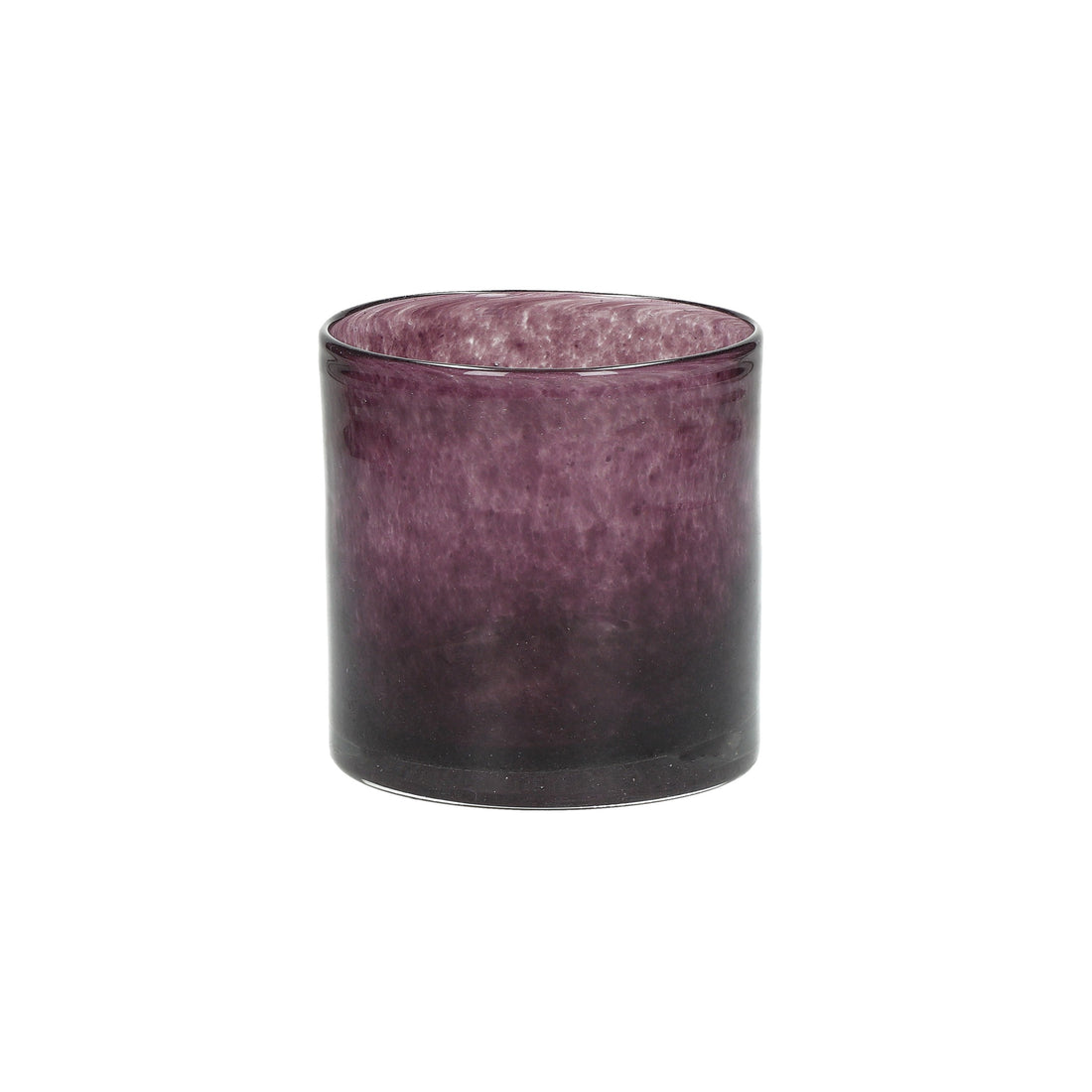 Hyacintglas &amp; Fyrfadsstage - Recycled Glas - Aubergine