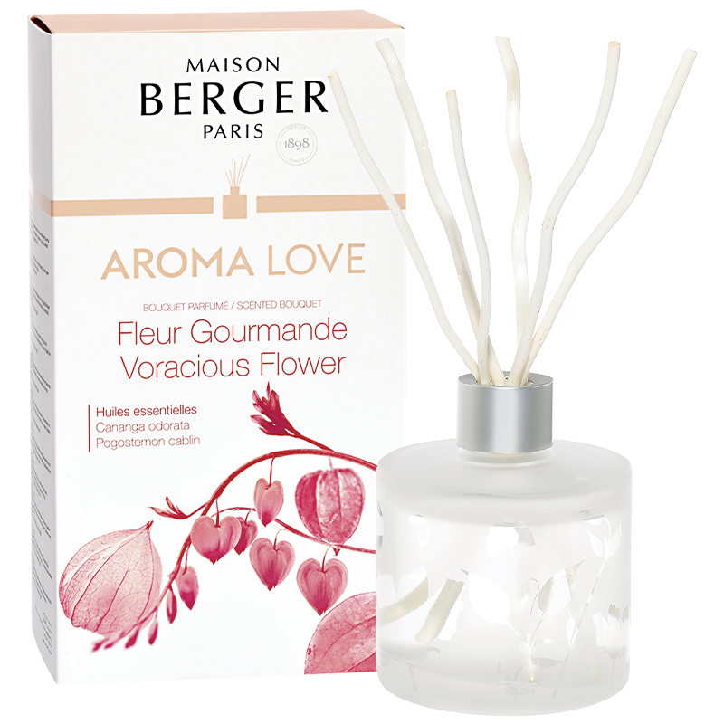 Love Aromaterapi - Flakon m. Duftpinde - Blomster duft - Maison Berger