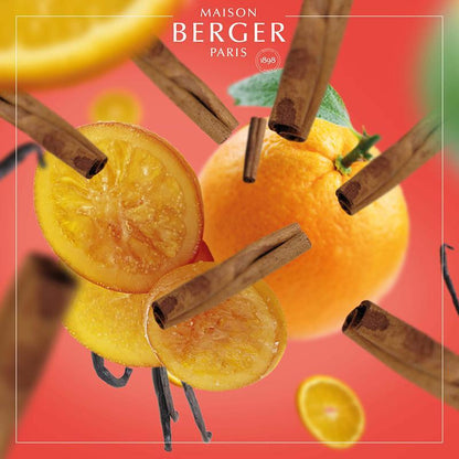 Maison Berger duft med appelsin og kanel, aromadiffuser refill