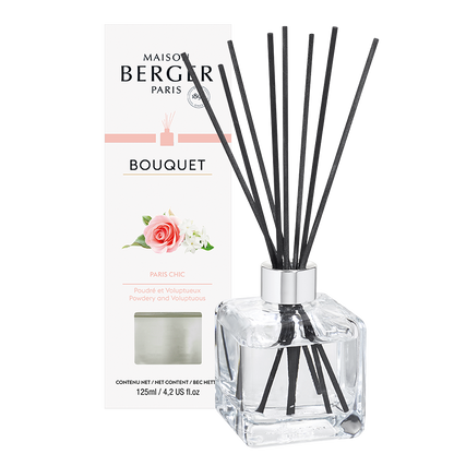 Maison Berger duftpinde med Paris Chic, cube flakon, hjemmeduft