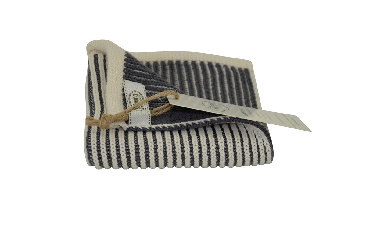 Solwang Design - Strikkede Spa- &amp; karklud - Nature/Grey