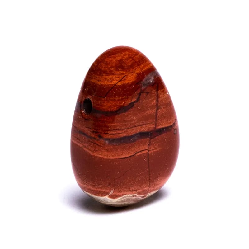 Vedhæng, Dråbe formet - Red Jasper Krystal
