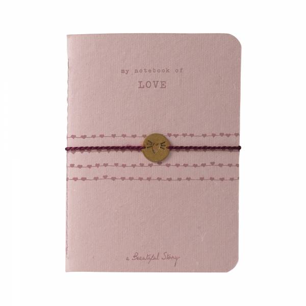 A Beautiful Story - Notesbog &amp; Armbånd “My Notebook of Love”