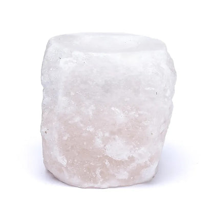 Himalaya salt lysestage, tændt, varm glød