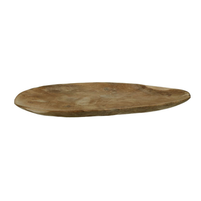 Træ tallerken - Teaktræ - 35x25cm