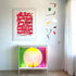 Farverig moderne uro med recycled akryl til boligindretning, kunstinstallation i hjemmet